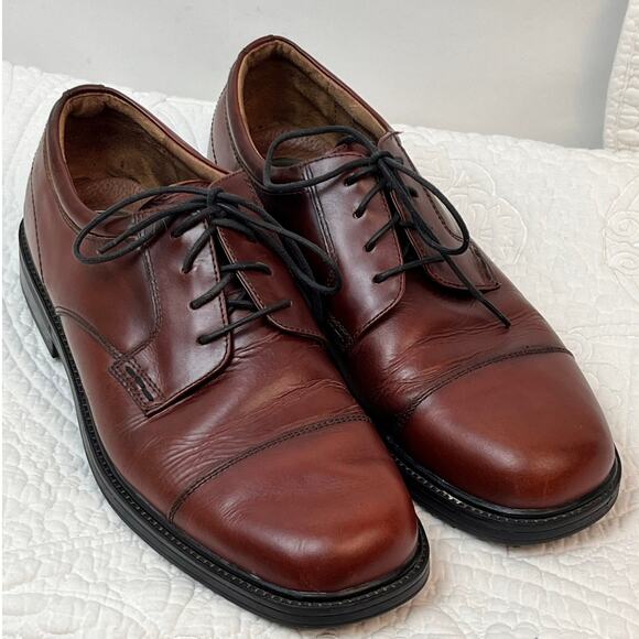 Nunn Bush Men's Size 10M Brown Holt Cap Toe Leather Oxford Dress Shoes 83588-03 - Picture 1 of 9